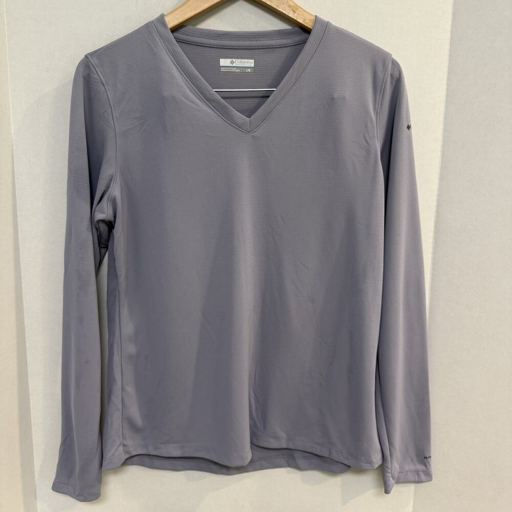 Columbia Women’s Long Sleeve‎ Performance PFG Gray Shirt L Summer Fishing